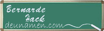Bernarde Hack Visitenkarte